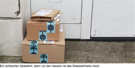 paket wurde abgestellt